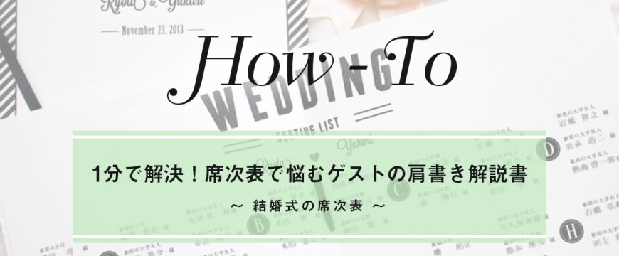 結婚式の席次表 1分で解決 席次表で悩むゲストの肩書き解説書 結婚式オープニング プロフィール 写真撮影業者のココロスイッチ