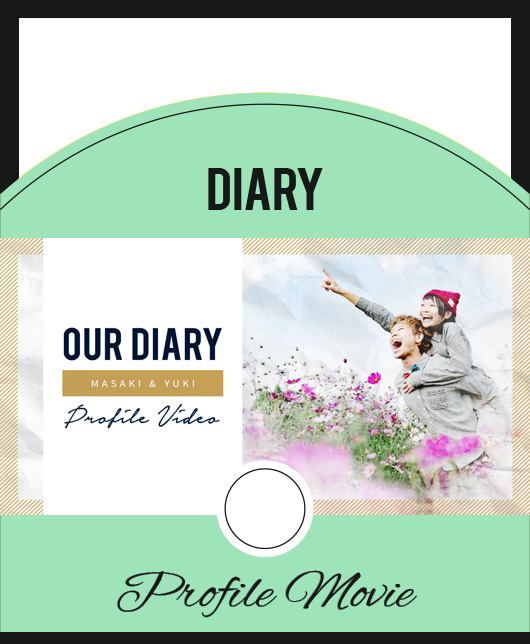 数量限定sns割引で7 800円 Diary 3カラー プロフィールムービー 結婚式プロフィールムービー 撮って出しエンドロールムービー