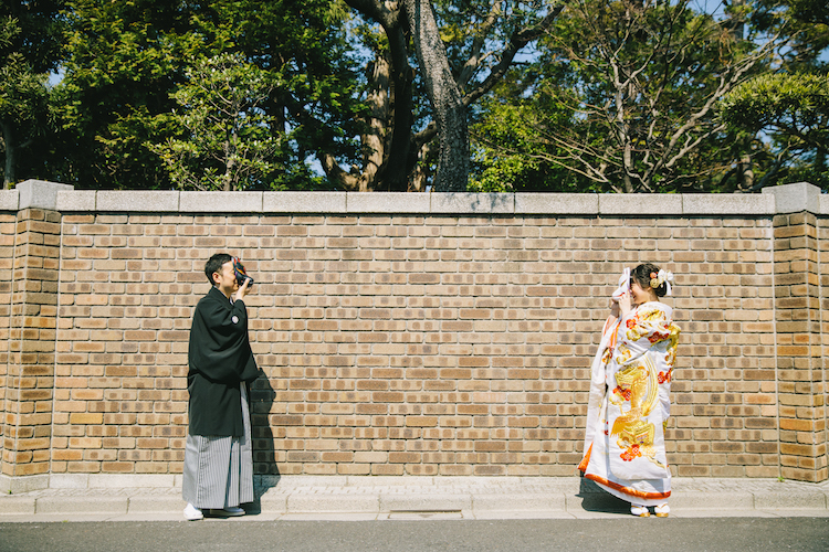 寅さん山本亭結婚式の和装前撮り写真撮影