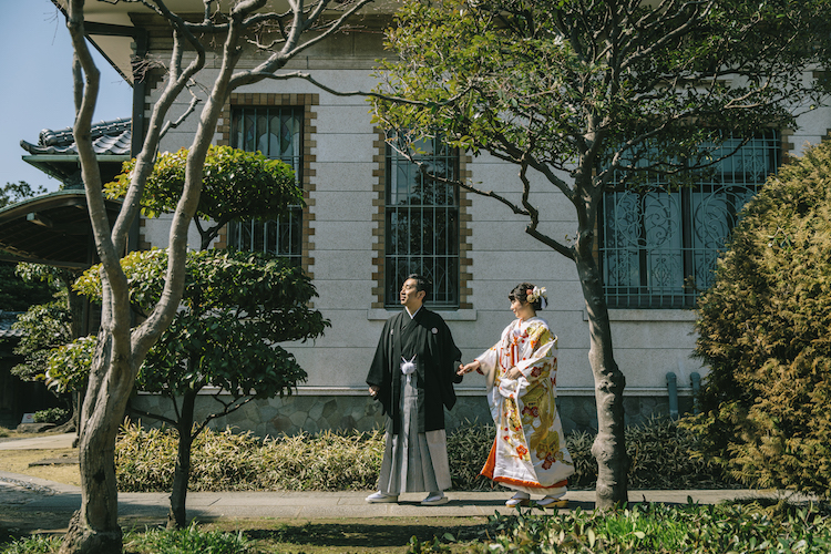 寅さん山本亭結婚式の和装前撮り写真撮影