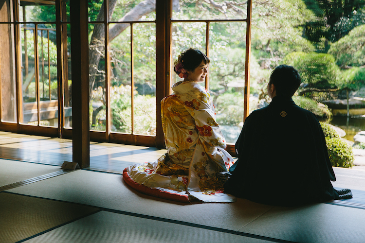 寅さん山本亭結婚式の和装前撮り写真撮影