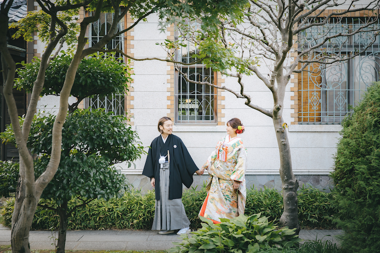 寅さん山本亭結婚式の和装前撮り写真撮影