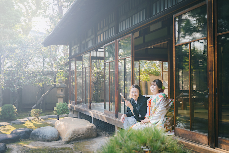 寅さん山本亭結婚式の和装前撮り写真撮影