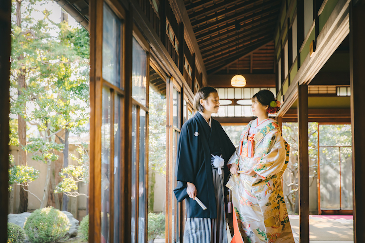 寅さん山本亭結婚式の和装前撮り写真撮影